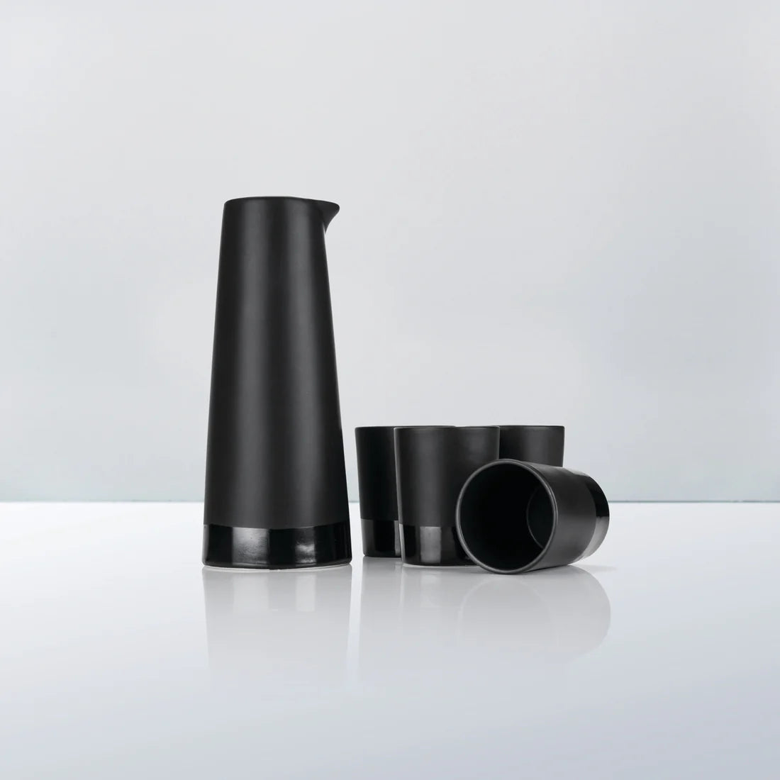Stoneware Sake Set | Black
