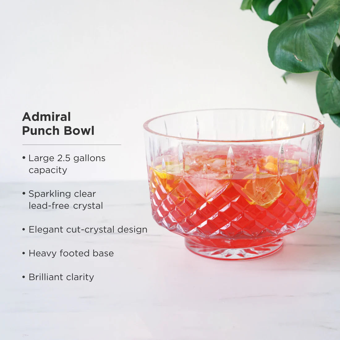 Viski Admiral Punch Bowl & 8 Tumblers