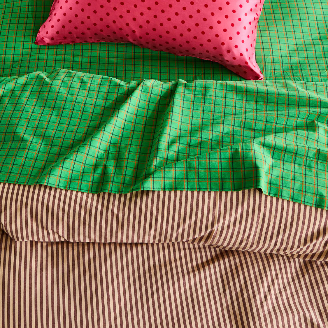 Sage X Clare Cosmin Cotton Fitted Sheet | King Spring Green
