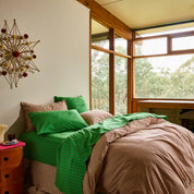 Sage X Clare Cosmin Cotton Fitted Sheet | King Spring Green