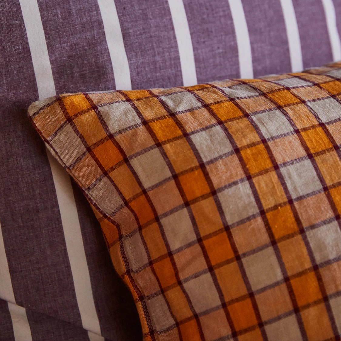 Sage X Clare Marquis Linen Euro Pillowcase Set | Kent