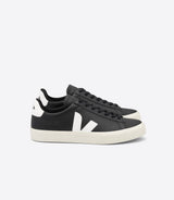 Veja Campo Chrome Free Leather Sneaker Black|White