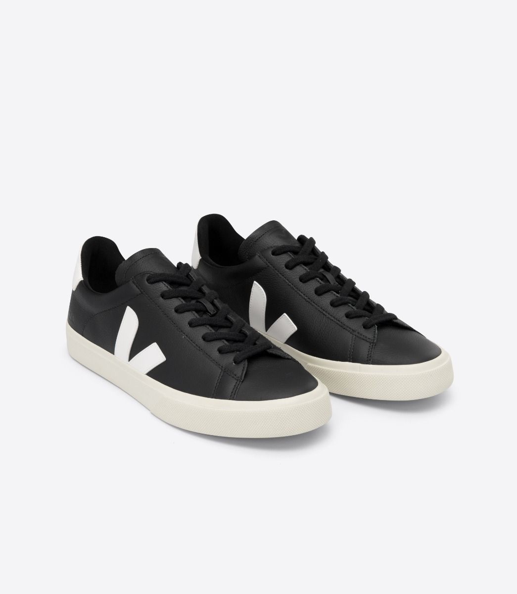 Veja Campo Chrome Free Leather Sneaker Black|White
