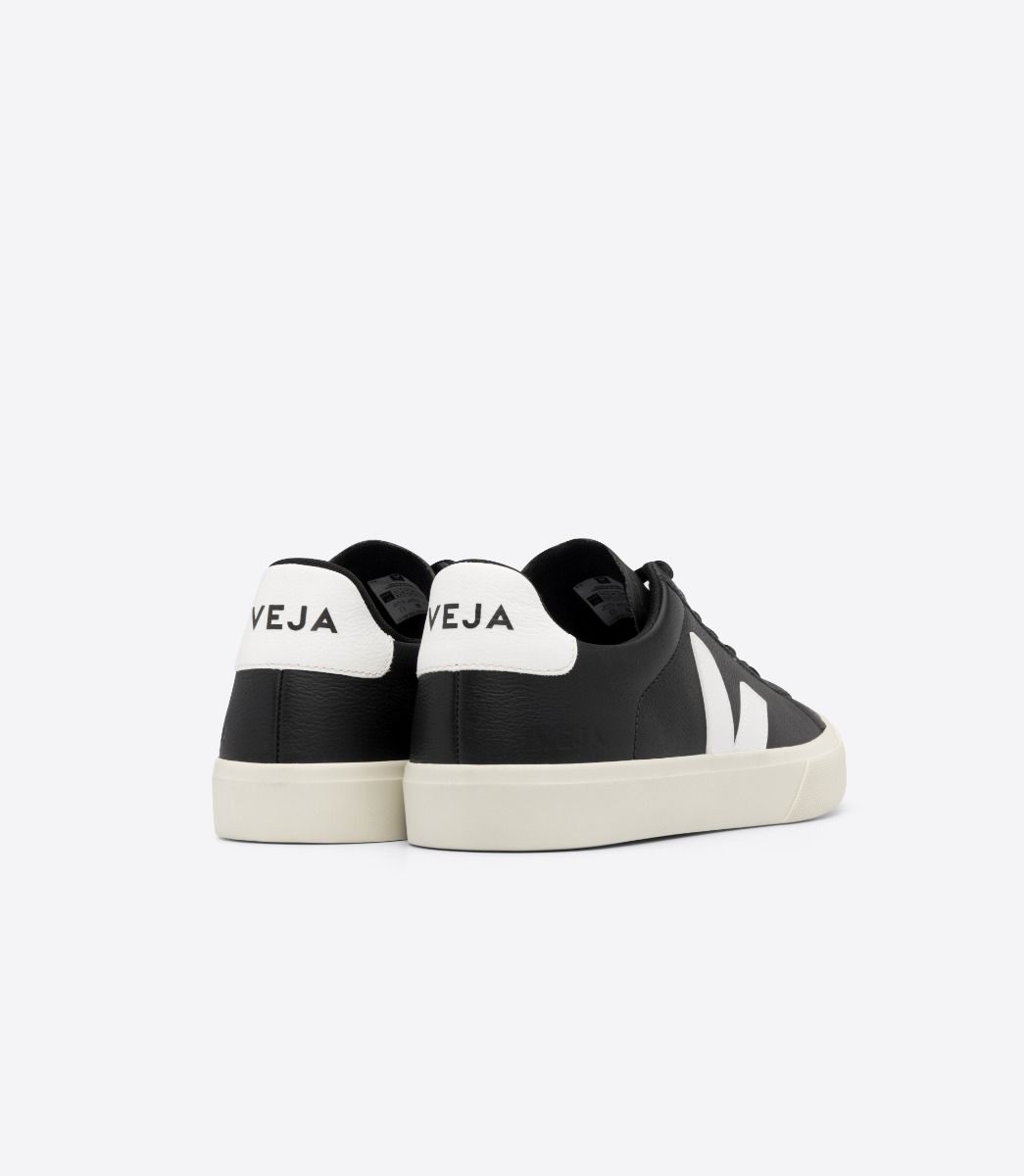 Veja Campo Chrome Free Leather Sneaker Black|White