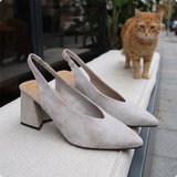 Tamara London Beyah Suede Sling Back Shoe | Sand