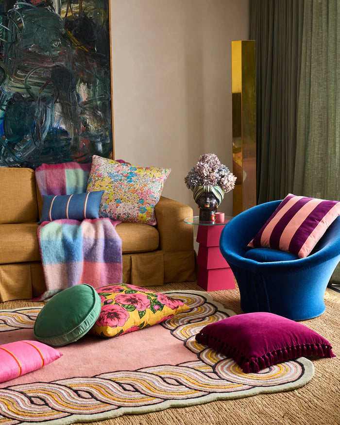 Kip & Co Velvet Cushion | Plum Jam