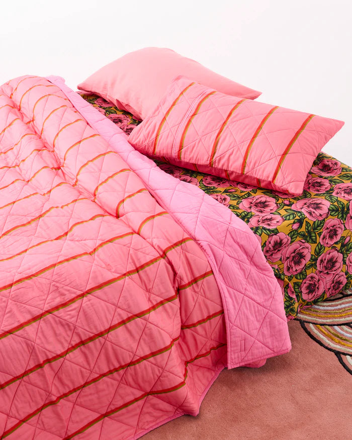 Kip & Co Golden Peony Organic Cotton Fitted Sheet | King