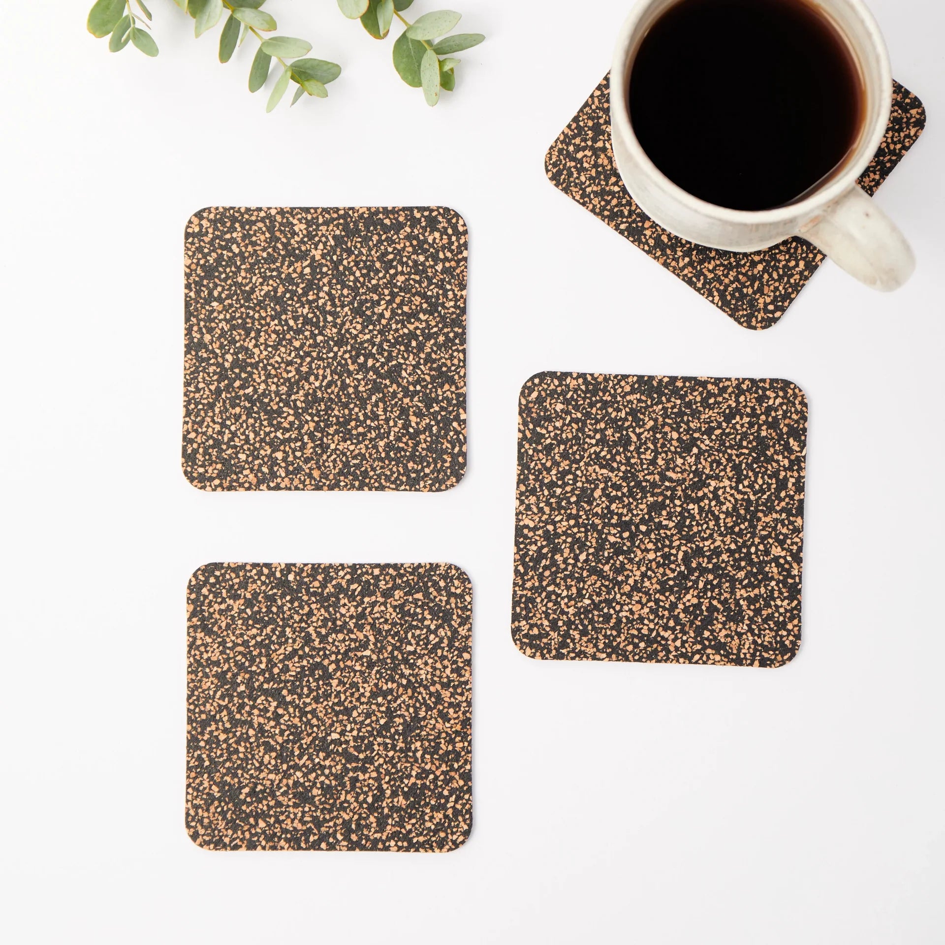 Liga Umber Square Coasters | Set Of 4