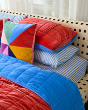 Kip & Co  Lustre Panelled Velvet Cushion | Multi