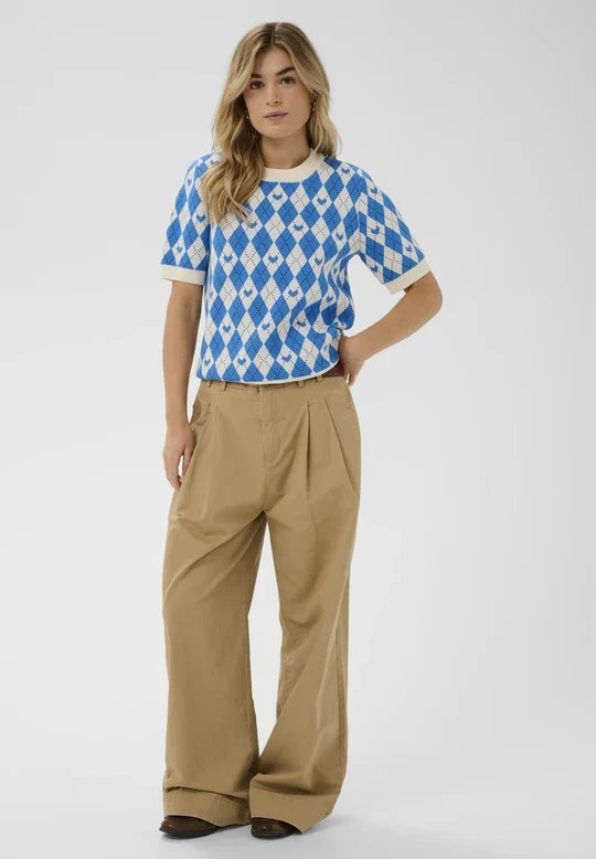 St Tropez Pamilila Pullover | Blue Shades Argyle Hearts
