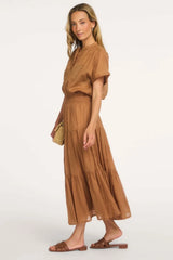 Lollys Laundry Diamond Maxi Skirt | Camel