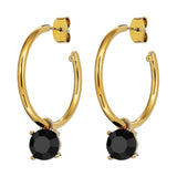Dyrberg Kern Diega Gold Earrings | Black