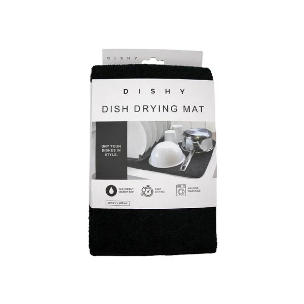 Dishy Dish Dry Mat | Black