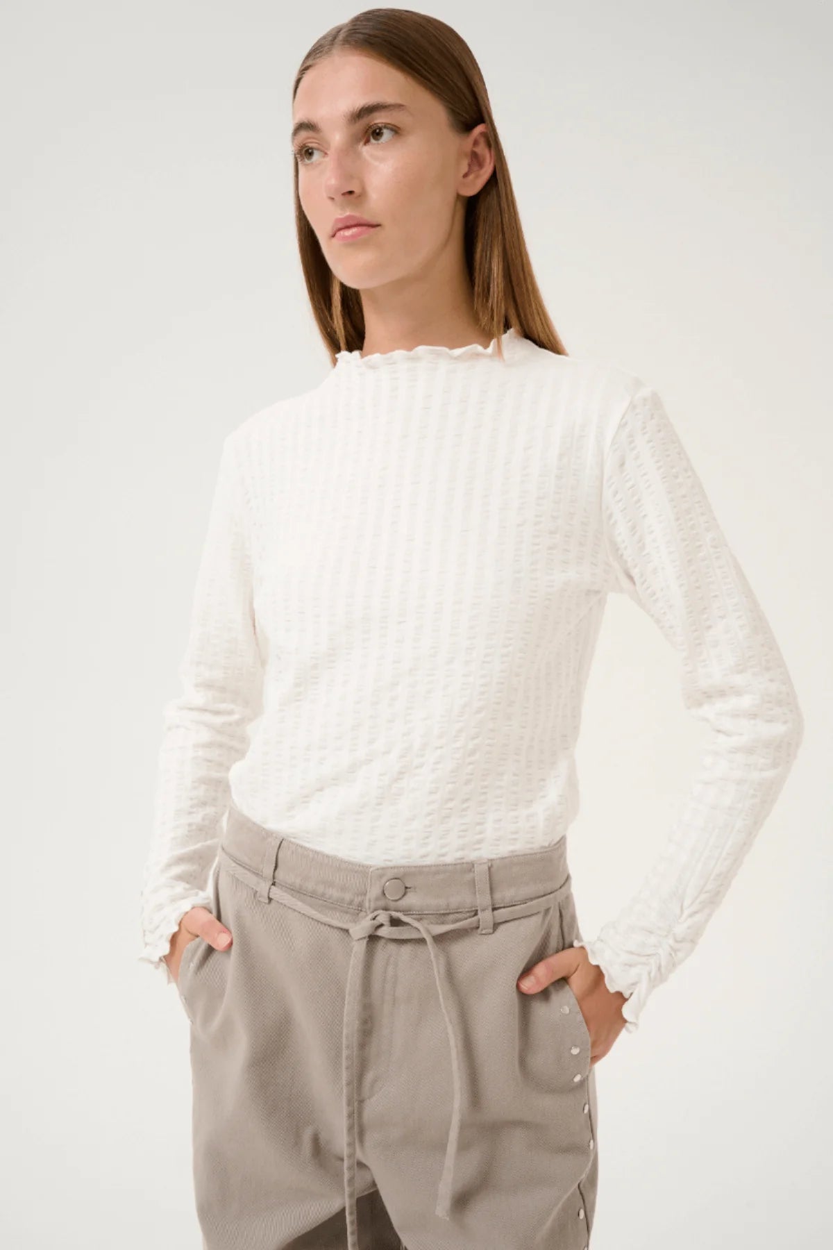 Karen By Simonsen Dolores Long Sleeve Tee | Egret