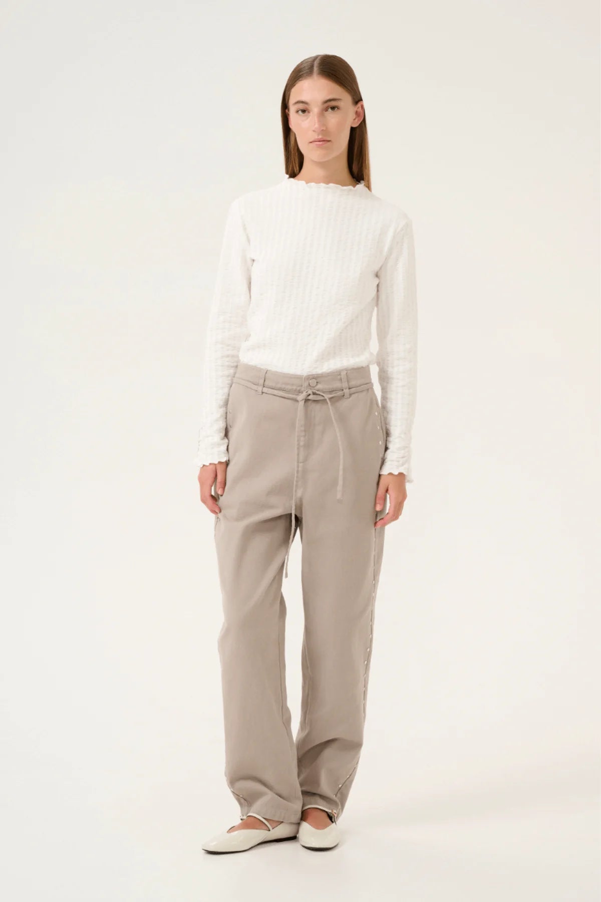 Karen By Simonsen Dolores Long Sleeve Tee | Egret