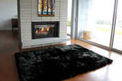 Hawthorne Sheepskin Floor Rug | Black