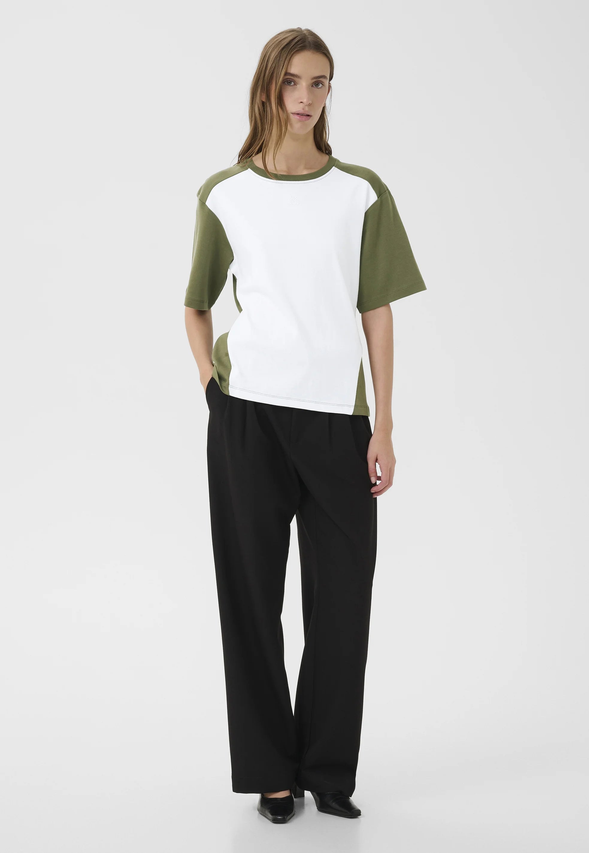 Karen By Simonsen Emerson Tee | Deep Lichen Green
