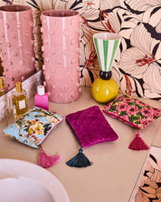 Kip & Co Velvet Cosmetics Purse | Golden Peony