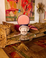 Kip & Co Velvet Pea Cushion | Plum Jam