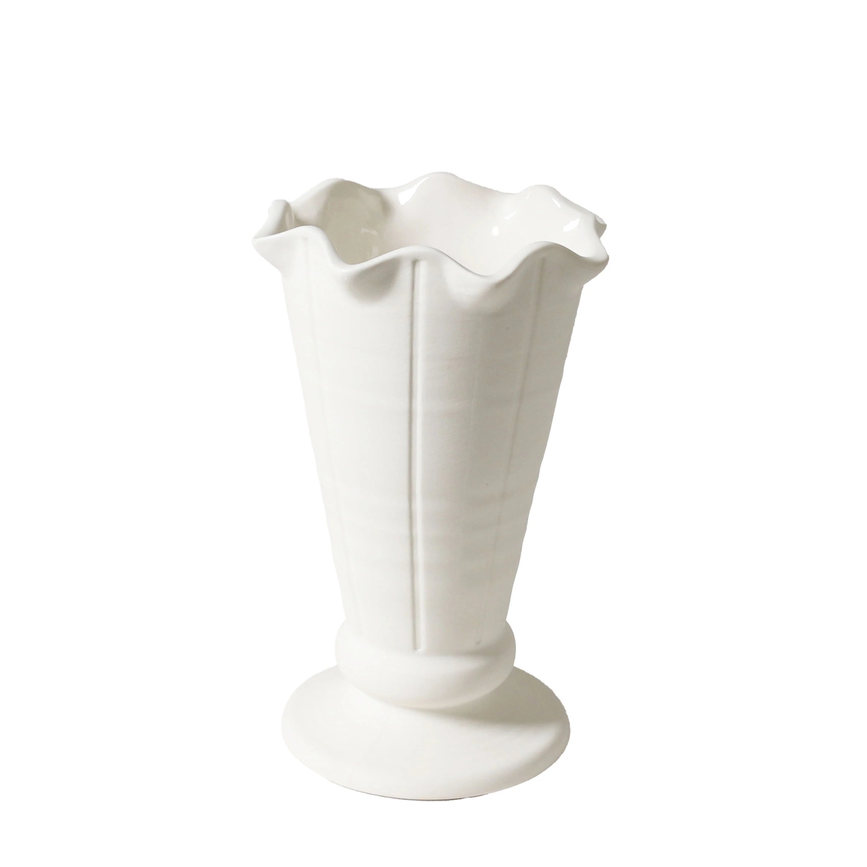 Robert Gordon Violet Trophy Life Vase | Vintage White