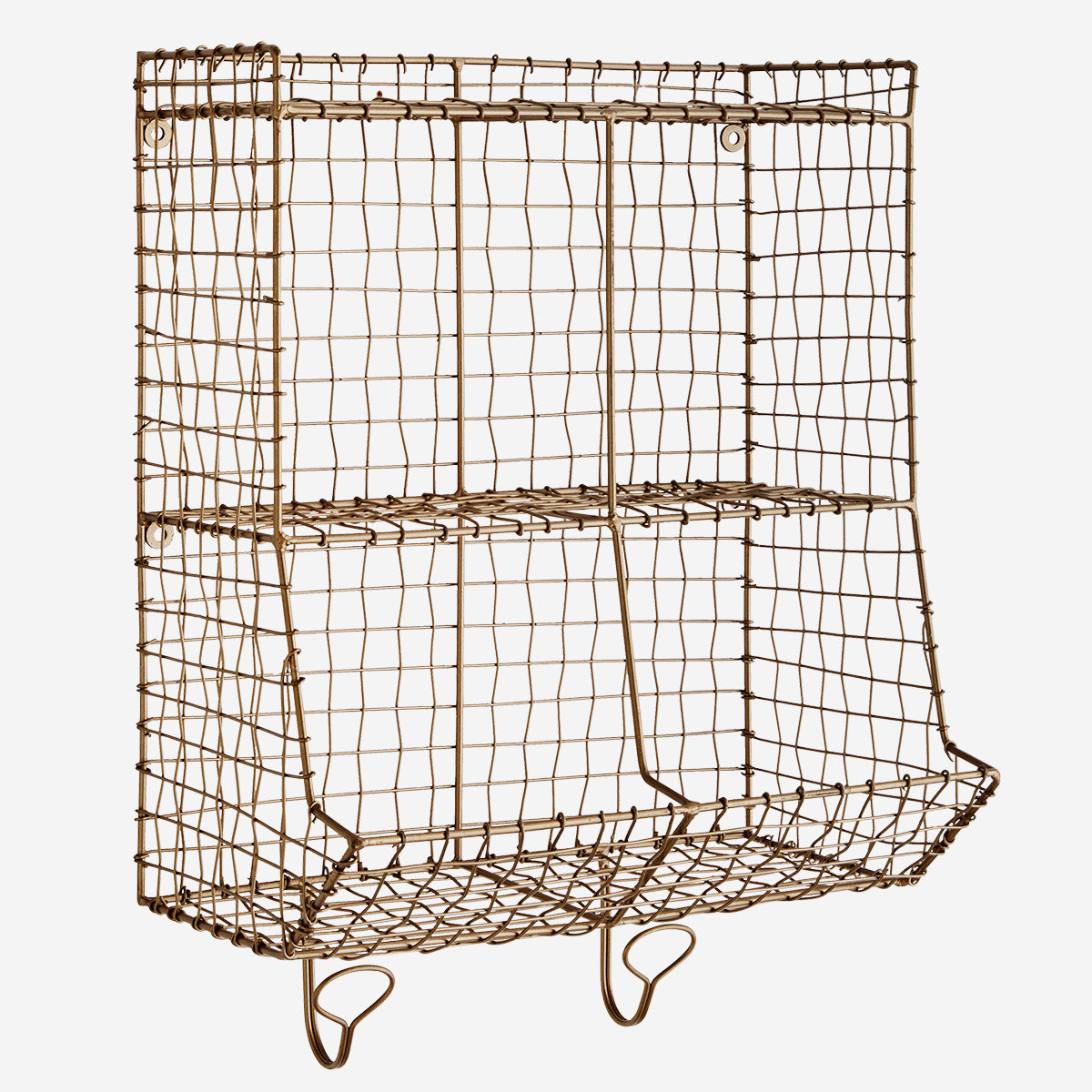 Madam Stoltz Wire Rack With 2 Hooks