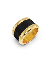 Edblad Frame Enamel Ring | Black Gold