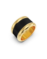 Edblad Frame Enamel Ring | Black Gold