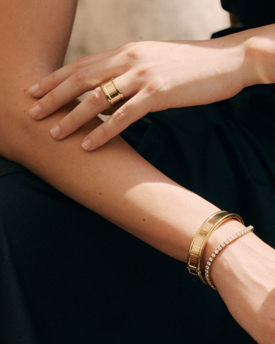 Edblad Frame Enamel Ring | Gold