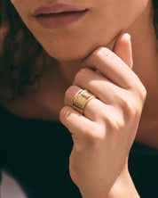 Edblad Frame Enamel Ring | Gold