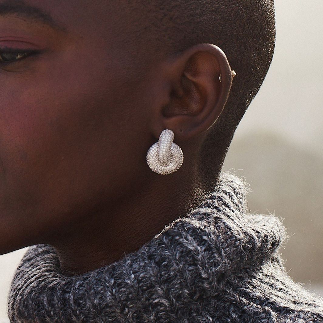 Edblad Redondo Sparkle Studs S Rhodium