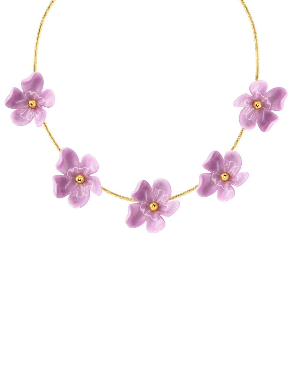 Edblad Wildflower Necklace | Gold Pink