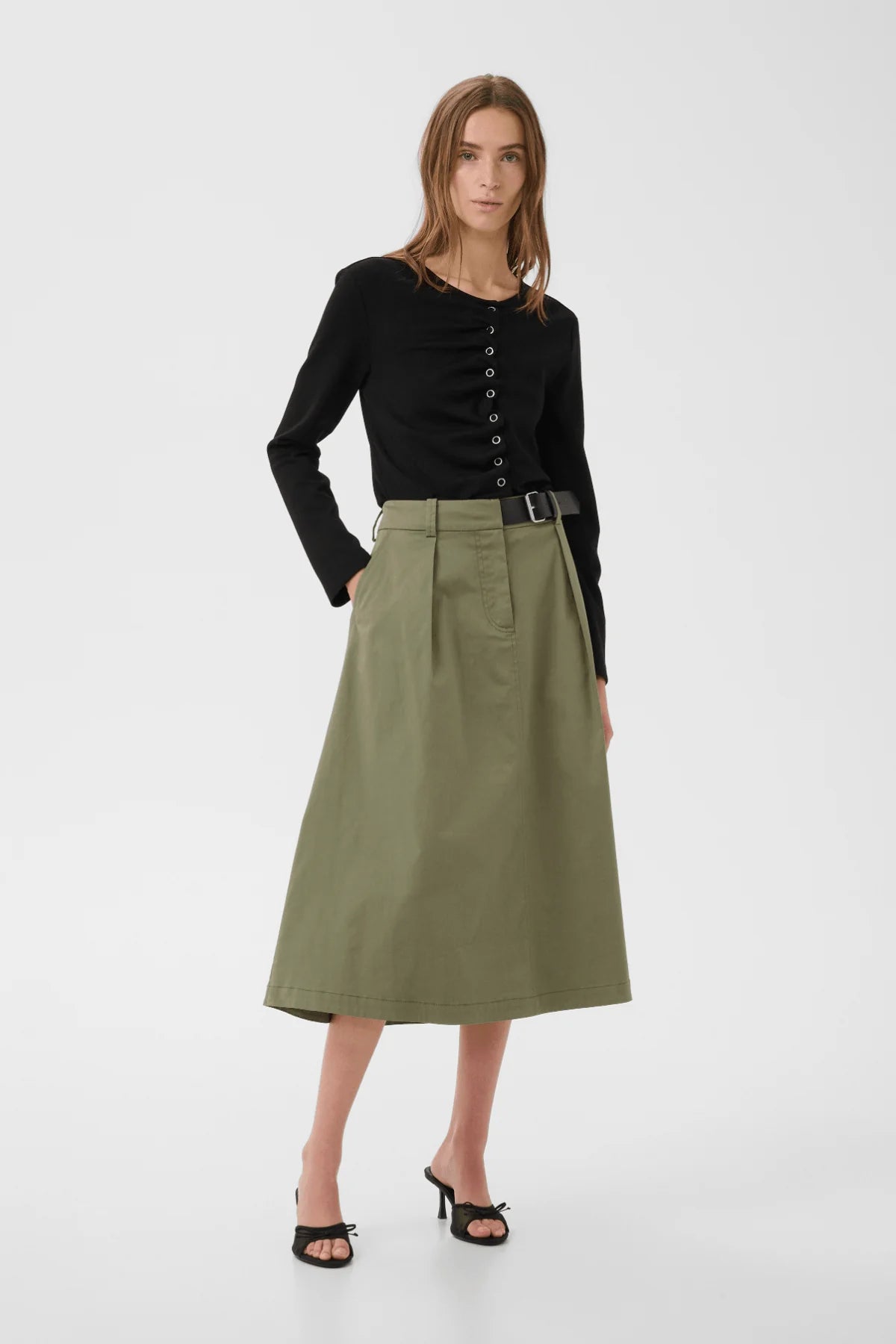 Karen By Simonsen Egina Skirt | Deep Lichen Green