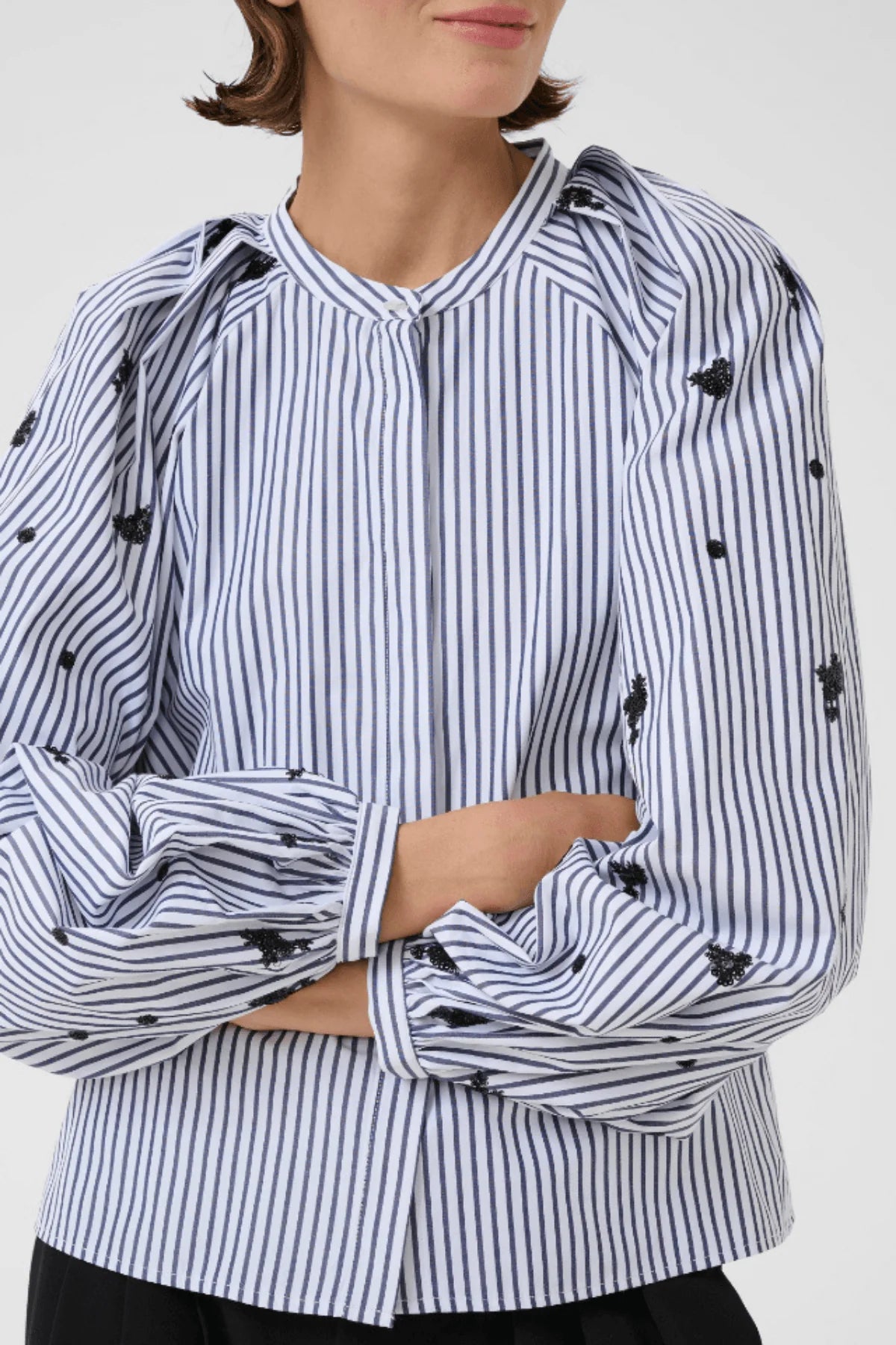 Karen By Simonsen Egoni Shirt | Ombre Blue Stripe
