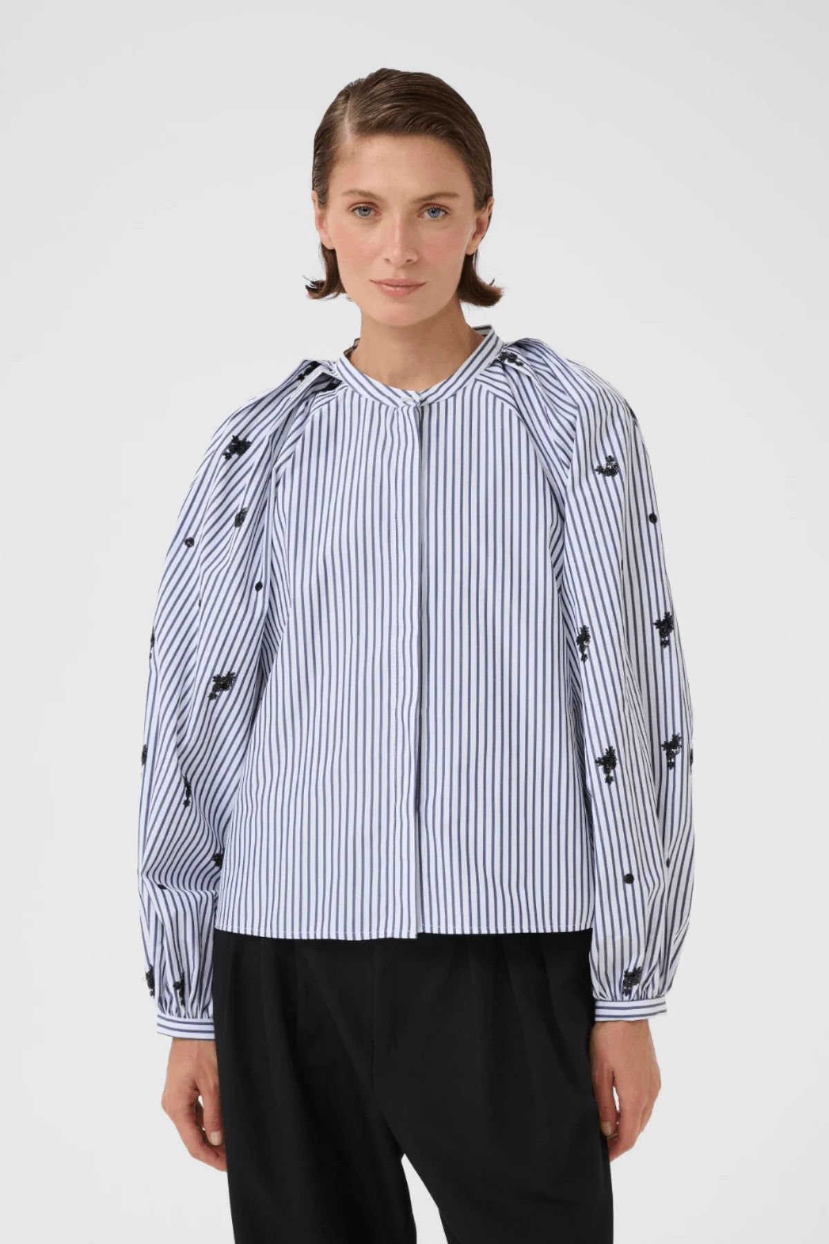 Karen By Simonsen Egoni Shirt | Ombre Blue Stripe