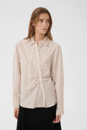 Karen By Simonsen Elmira Shirt | Cinnamon Stripe