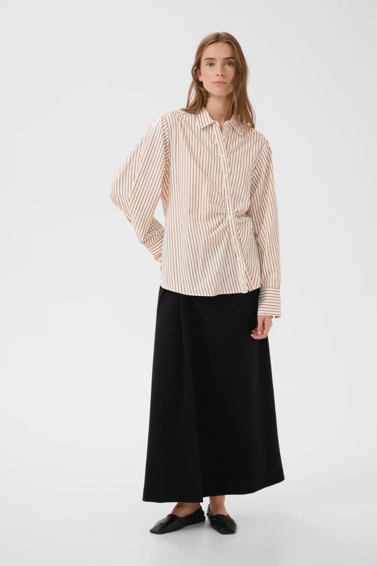 Karen By Simonsen Elmira Shirt | Cinnamon Stripe