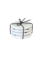 Round Marble Coasters Set of 4 | White