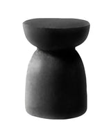 Capulet Pedestal Side Table Black | Fleck White | Stone