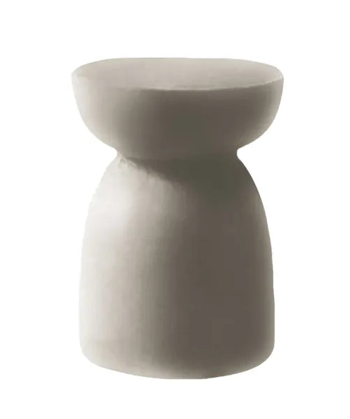 Capulet Pedestal Side Table Black | Fleck White | Stone