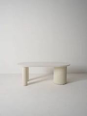 Capulet Roberto Tri-Column Coffee Table | Chalk White