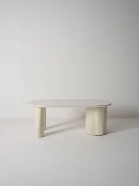 Capulet Roberto Tri-Column Coffee Table | Chalk White