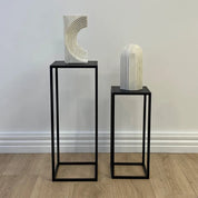 Metal Plinth Set Of 2 | Black