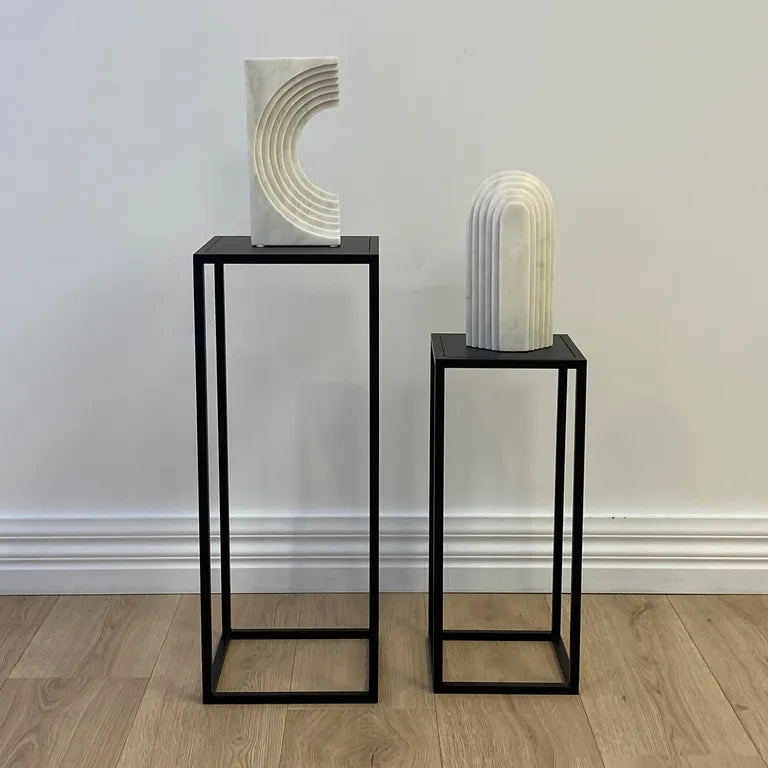 Metal Plinth Set Of 2 | Black