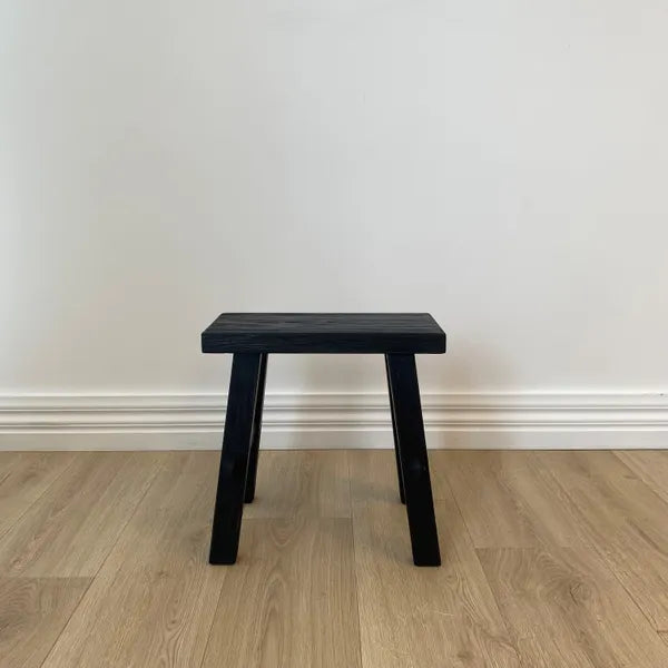 Capulet Reclaimed Wood Small Bench | Black