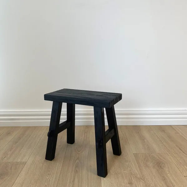 Capulet Reclaimed Wood Small Bench | Black