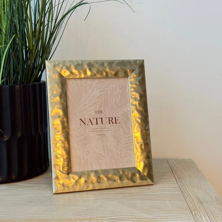 Hammered 5x7 Photo Frame | Gold
