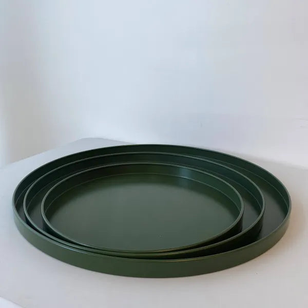 Bianca Metal Hunter Green Tray | Small
