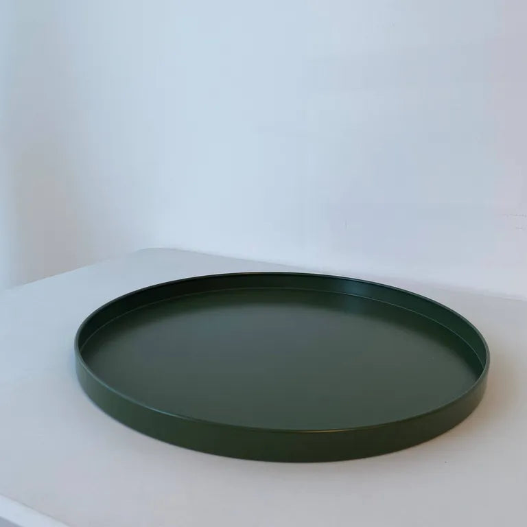 Bianca Metal Hunter Green Tray | Medium