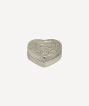 French Country Embossed Heart Box | Silver