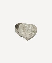 French Country Embossed Heart Box | Silver